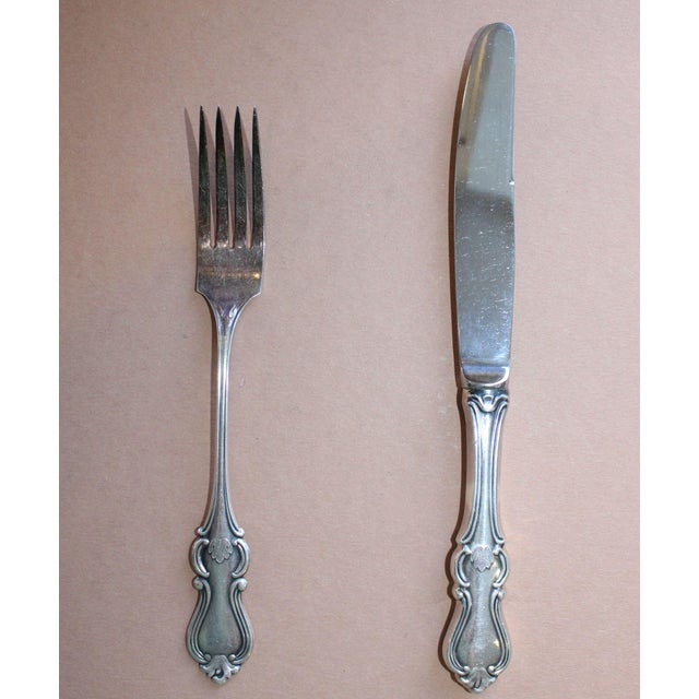 Olga Cutlery Set in Silver from Kultakeskus Oy, Set of 30 For Sale - Image 3 of 9