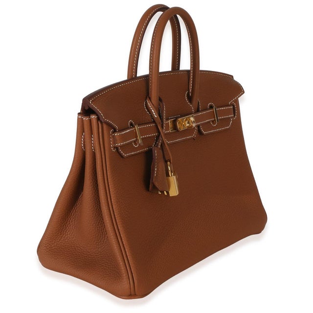Contemporary Gold Togo Birkin 25 GHW For Sale - Image 3 of 9