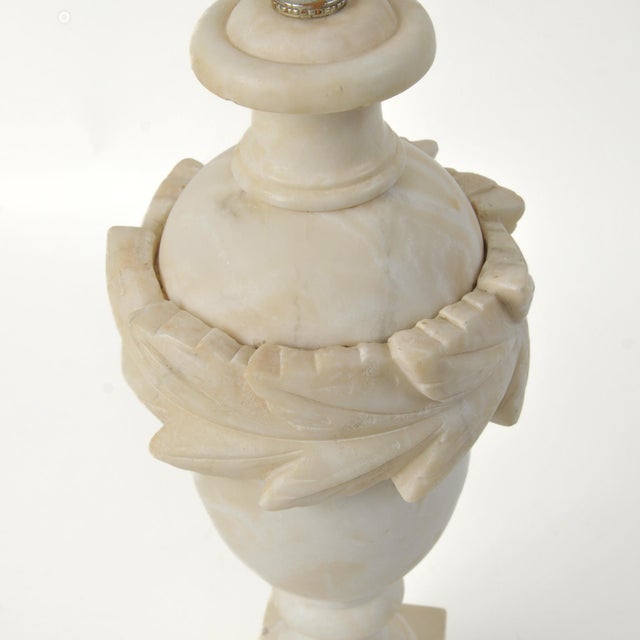 Vintage Carved Alabaster Lamp For Sale - Image 10 of 13