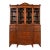 Baker Furniture Style Federal Carved Mahogany Breakfront Bookcase Cabinet With Secretary Desk, Circa 1940s For Sale