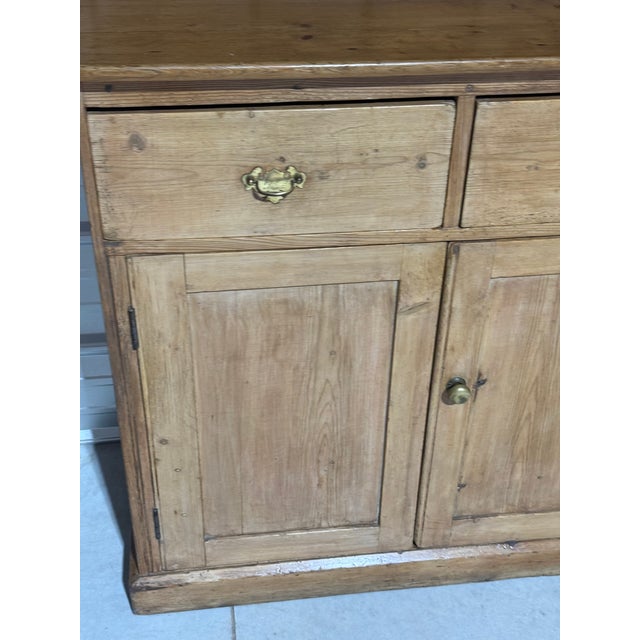 Antique Pine Two Piece Dresser From England For Sale - Image 6 of 18
