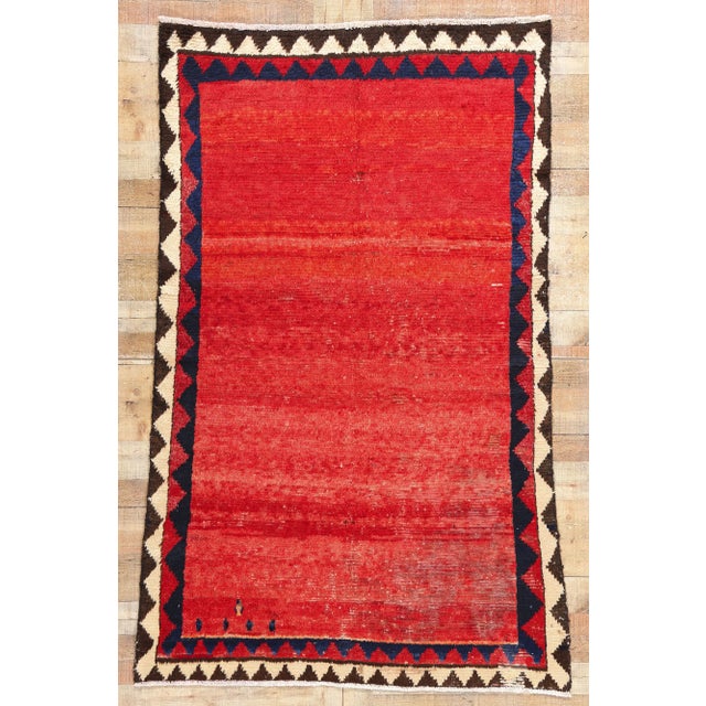 Vintage Red Persian Lori Rug - 04'11 X 07'07 For Sale - Image 9 of 9