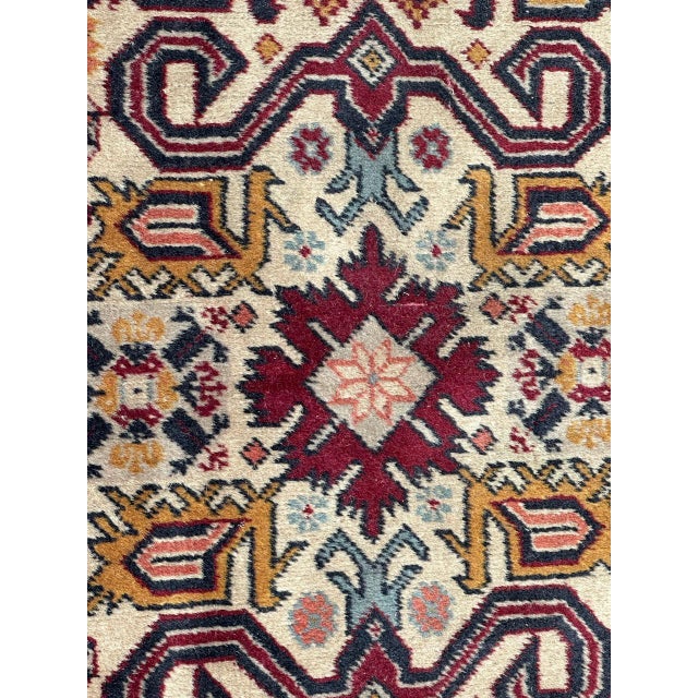 Nice mid century Azerbaïdjan rug with beautiful design of Caucasian shirvan perepedil rugs and nice colors, entirely hand...