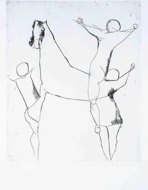 Marino Marini, Composition, 1954, Etching