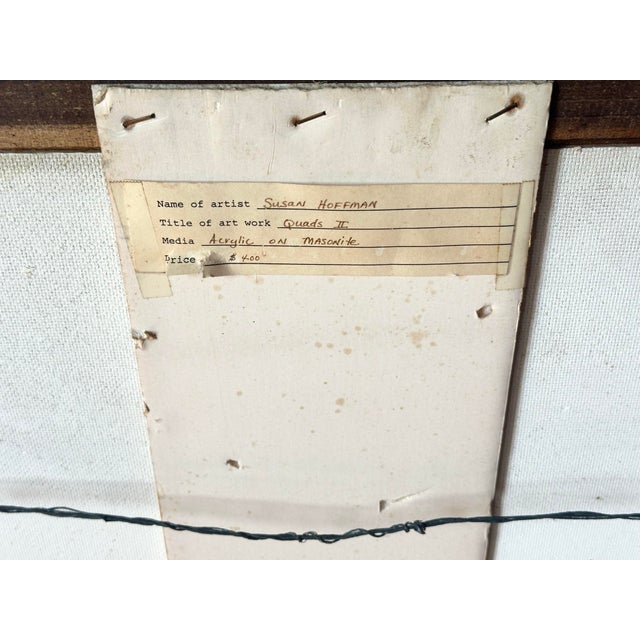 Quads II by Susan Hoffman Modernist Color Block Painting For Sale - Image 9 of 9