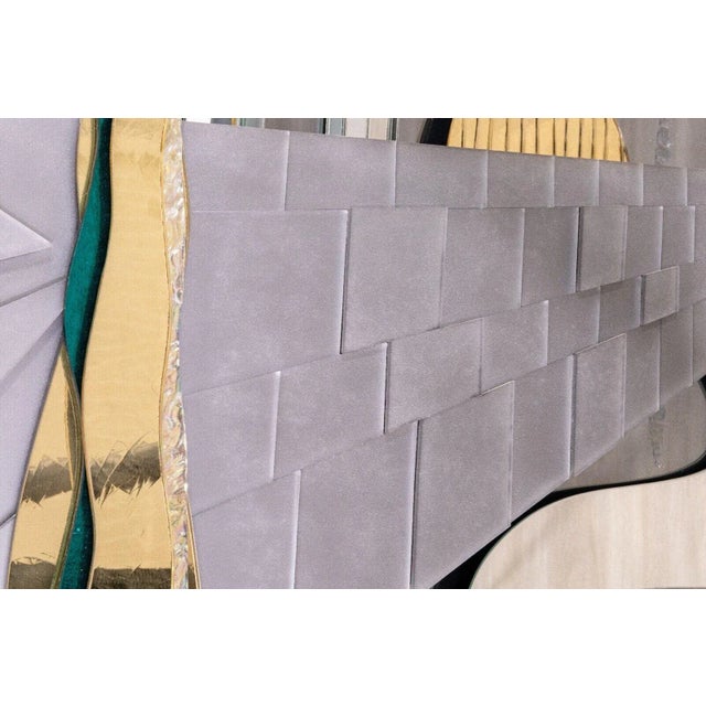 Wood 1980s Harvard Reflections Fantasy Cityscape Contemporary Sculptural Mirror Art For Sale - Image 7 of 10