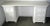 White Contemporary White 5 Draw Desk With Glass Top For Sale - Image 8 of 8