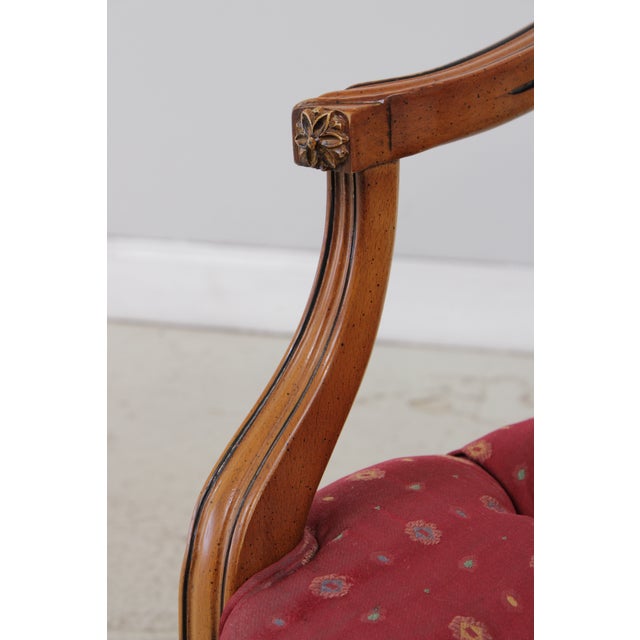 Vintage Mahogany Federal Style Spiderback Armchair For Sale - Image 11 of 16