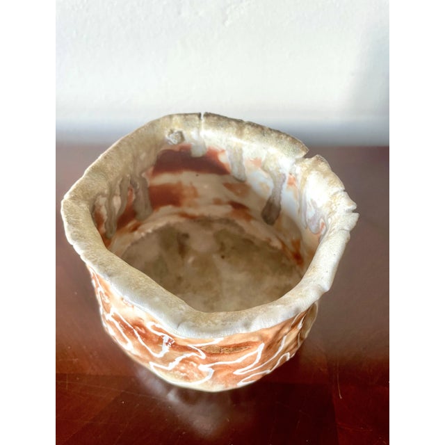 Ceramic American Studio Pottery Sculpted and Glazed Bowl For Sale - Image 7 of 9