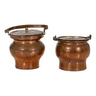 Copper Holders, 1750s, Set of 2 For Sale