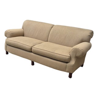 Baker Milling Road English Style Rolled Arm Sofa Couch 84” For Sale