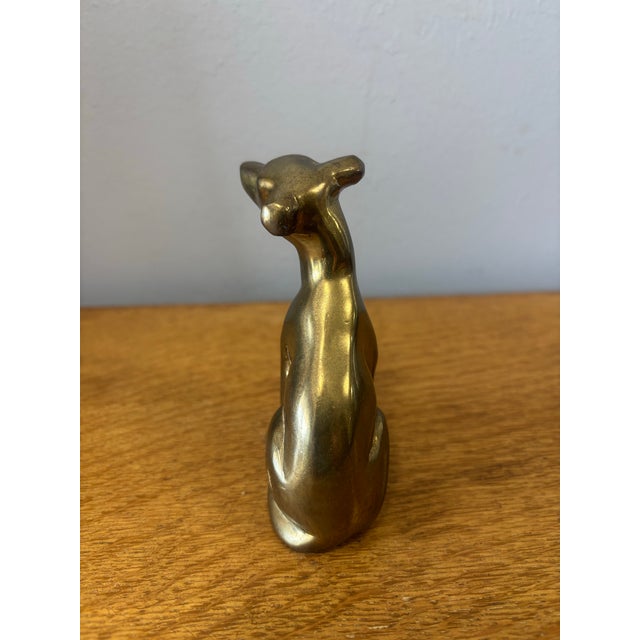 English Vintage English Brass Dog For Sale - Image 3 of 5