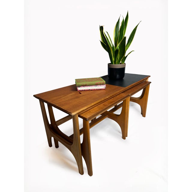 Vintage Nesting Tables in Teak, 1970s, Set of 3 For Sale - Image 6 of 12