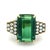1970s Emerald Cut Green Tourmaline and Diamond 18k Gold Statement Ring, Size 7.5 For Sale - Image 14 of 15