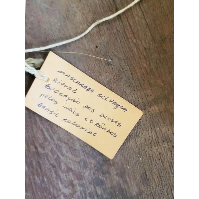 Brown Mid-Century Brazilian Mask, 1960s For Sale - Image 8 of 9