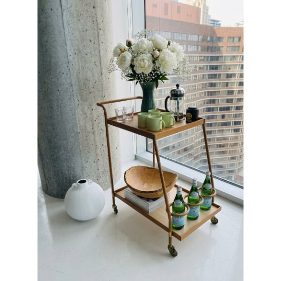 A statement piece from Arteriors, the Sanders Bar Cart blends timeless sophistication with exceptional functionality....