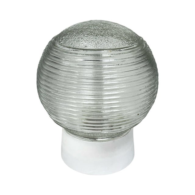 Vintage Wall Sconce | Shade Glassworks Białystok 1974 | New Installation | PRL / Retro For Sale - Image 4 of 8