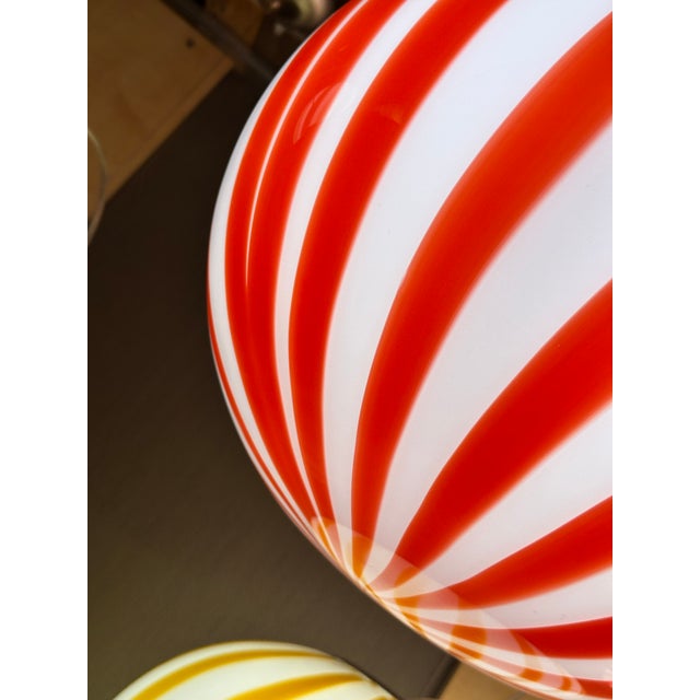 Murano Italian Murano Style Glass Swirling Multicolors Pendant Sphere For Sale - Image 4 of 5