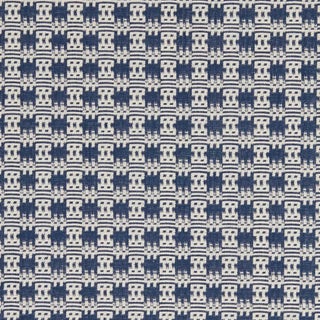 Sanderson Akan Fabric in Indigo For Sale