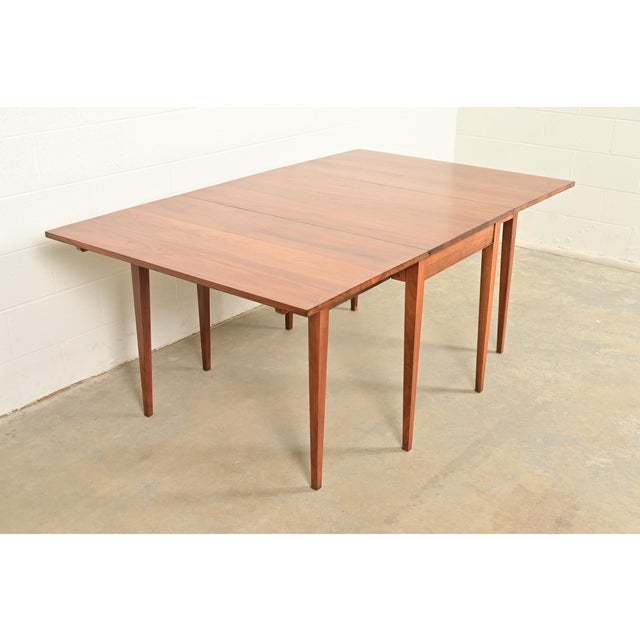 Henkel Harris Federal Solid Walnut Drop Leaf Dining Table, Circa 1960s For Sale - Image 13 of 13