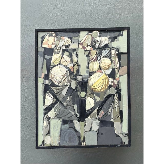 Vintage Original Abstract Oil on Canvas For Sale - Image 12 of 12