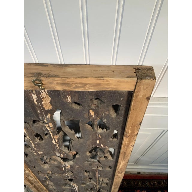 19th Century 19th Century Antique Chinese Hanging Carved Wood Panels—A Pair For Sale - Image 5 of 9