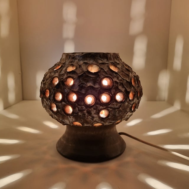 EGO Stengods Atelje Ceramic LAMP, design by Bruno Karlsson, 1970s , Vintage Ceramic Designer Lamp , Retro Scandinavian...