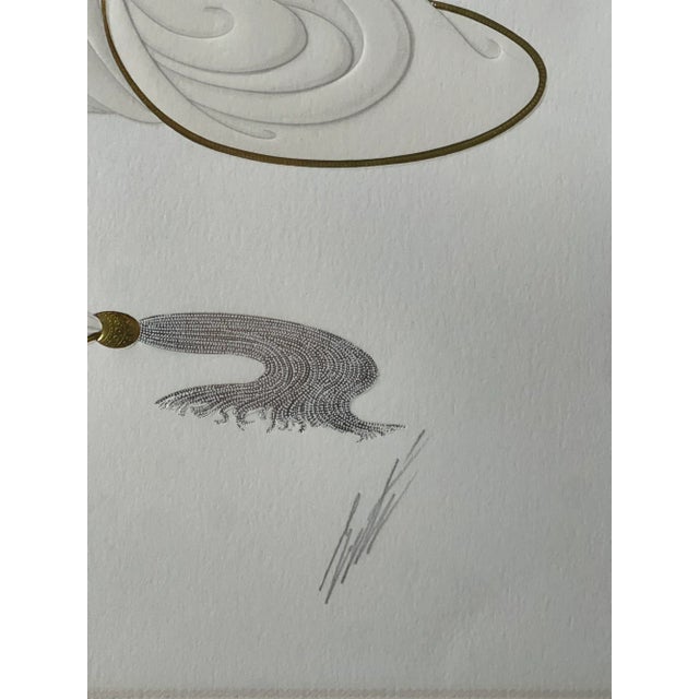 "Devotion" Art Deco Numbered Serigraph by Erté, 1987 For Sale - Image 4 of 7