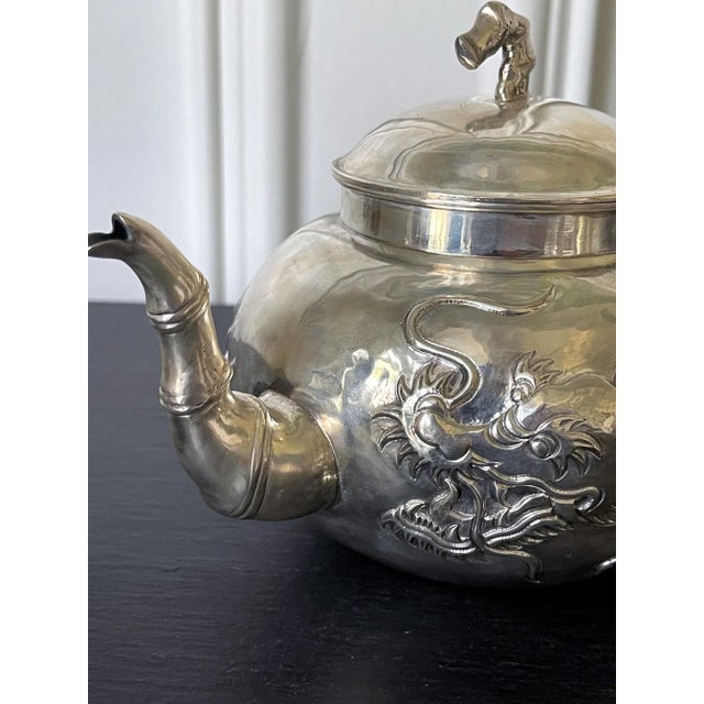 Early Chinese Export Silver Tea Service by Cutshing For Sale - Image 9 of 13