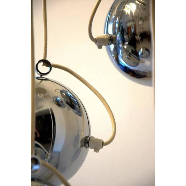 Italian Chrome Globe Pendant from Guzzini, 1965 For Sale - Image 9 of 12