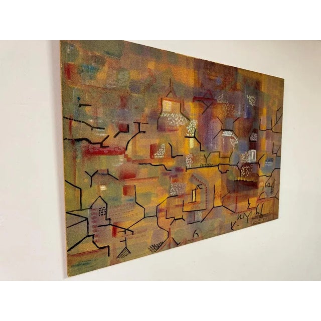 Gabriele Dali, Abstract Composition, 1980s, Painting on Board For Sale - Image 3 of 9