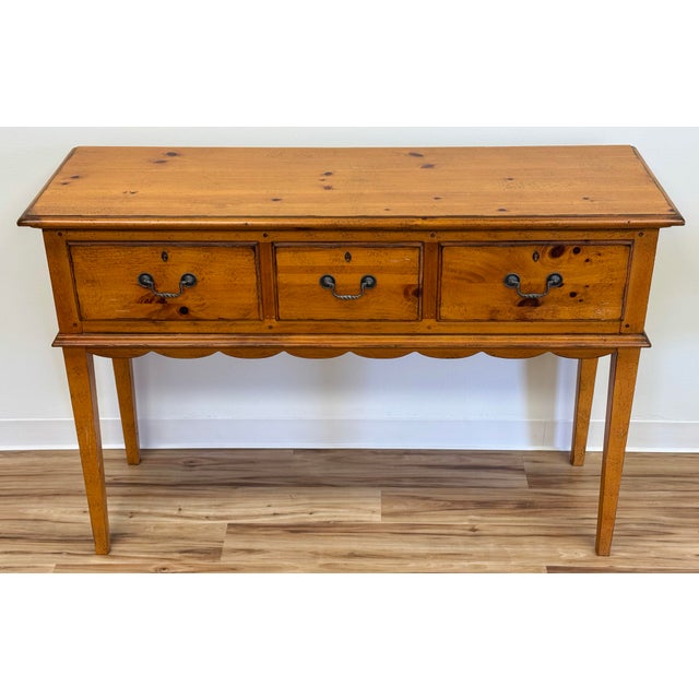 Farmhouse Vintage Drexel Heritage Pinehurst Console Table For Sale - Image 3 of 13