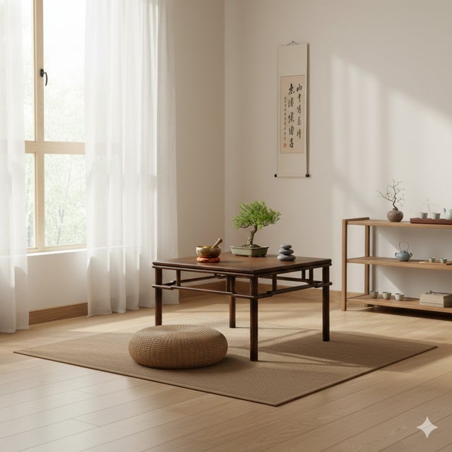 Oriental Vintage Brown Patina Stain Square Ming Style Coffee Table For Sale In San Francisco - Image 6 of 10