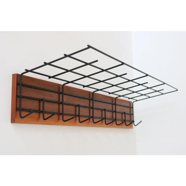Dutch Coat Rack in Teak and Metal by Tjerk Reijenga for Pilastro, 1950 For Sale - Image 6 of 8
