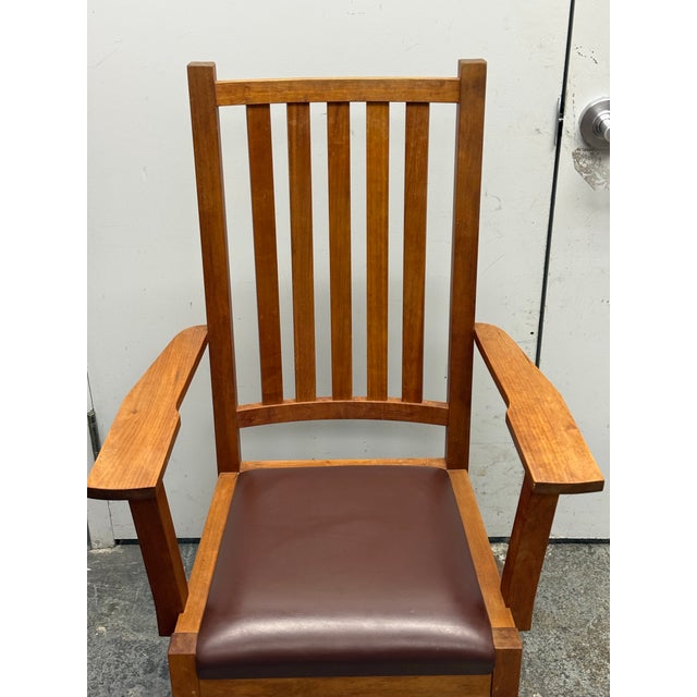 Brown Thomas Moser Oak Armchair, Vintage For Sale - Image 8 of 12