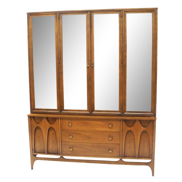 MidCentury Broyhill Brasilia Walnut Hutch Chairish