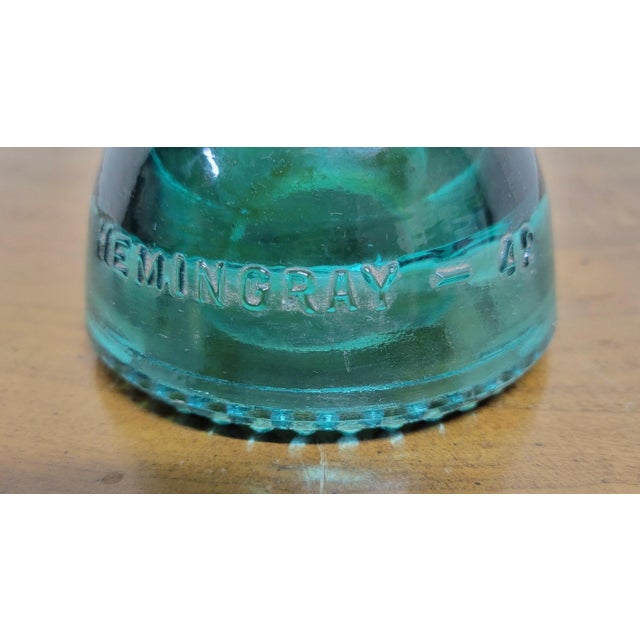 This is a gorgeous aqua or teal vintage glass Hemingray insulator. “Hemingray-42” Several insulators in stock of different...