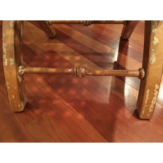 Wooden Accent Chair With Leather Straps Chairish