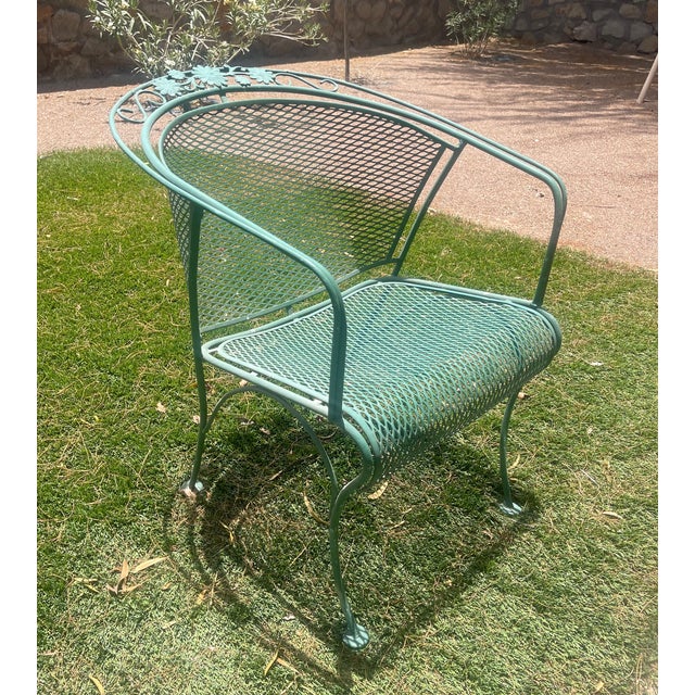 Coastal Vintage Garden Chair For Sale - Image 3 of 8