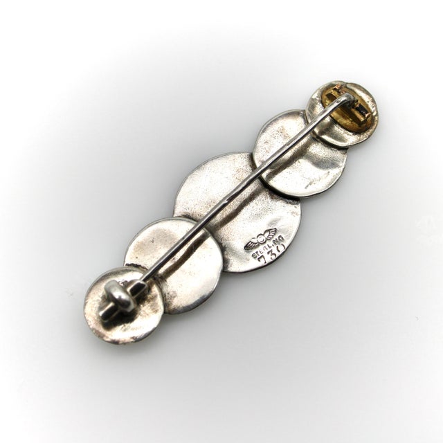 Late 19th Century Victorian Shiebler Sterling Silver Etruscan/Homeric Medallion Pin For Sale - Image 4 of 5