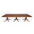 Wood Regency Mahogany Three-Pedestal Dining Table For Sale - Image 7 of 7