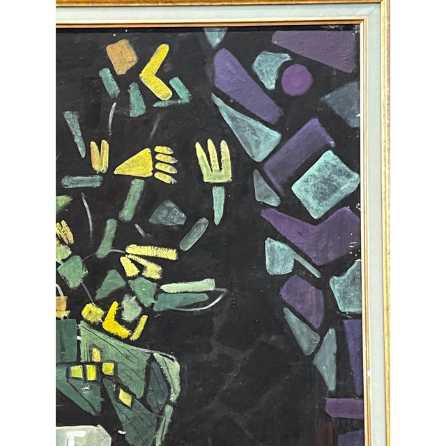 1957 French MidCentury Modern Still Life Painting, Signed and Framed