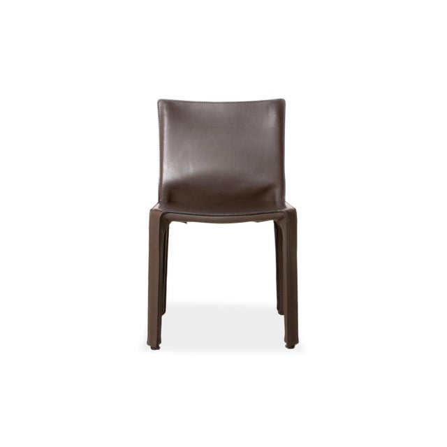 CAB 412 Chairs in Brown Leather by Mario Bellini for Cassina, Set of 6 For Sale - Image 11 of 12