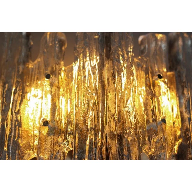 Metal Austrian Icicle Ice Glass 3-Light Sconces from Kalmar Franken KG, 1970s, Set of 2 For Sale - Image 7 of 18