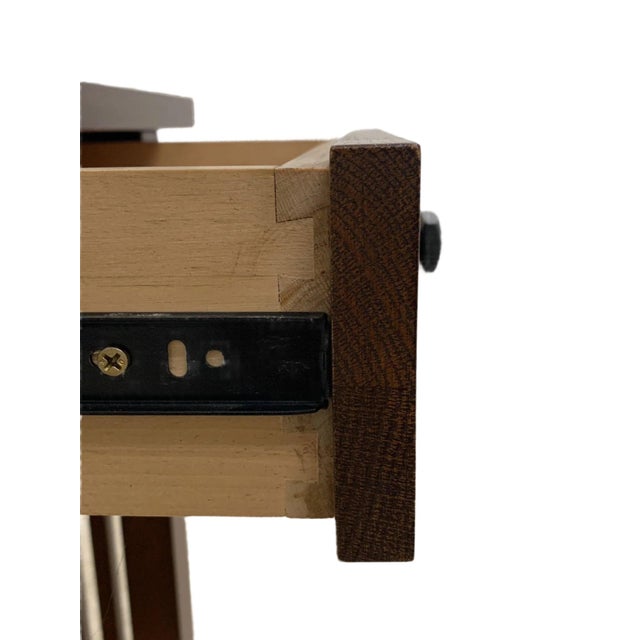 Mission 1 Drawer Spindle End Table For Sale - Image 4 of 15