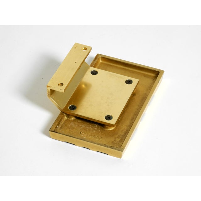 Black Vintage Space Age Abstract Door Handle in Brass-Plated Cast Aluminum, 1960s For Sale - Image 8 of 12