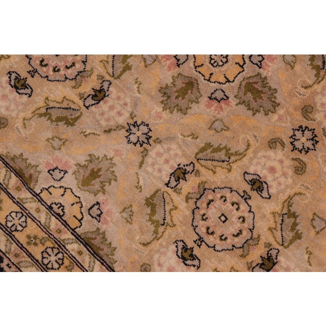 Elegant Gulzar Pak-Persian Gold/Black Wool Rug - 8'1'' X 10'1'' For Sale - Image 4 of 9
