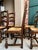 Vintage French Dining Chairs Set 6 Oak Barley Twist Rush Seat Ladder Back For Sale - Image 9 of 18