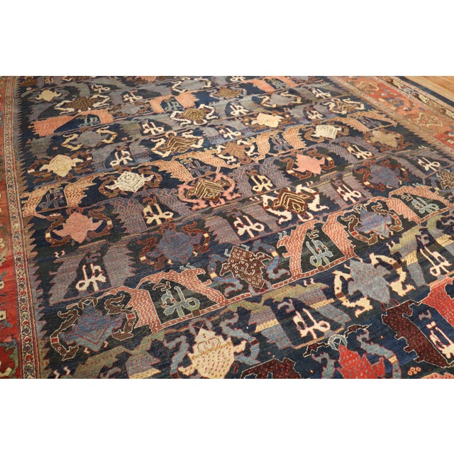 Persian Zabihi Collection Oversize Antique Persian Bidjar Carpet For Sale - Image 3 of 12