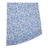 Aria Lavender & Blue Round Tablecloth, 90-Inch For Sale